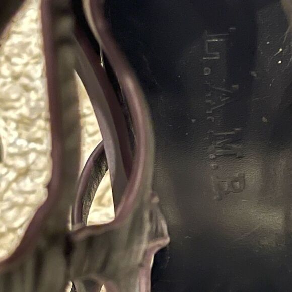 L.A.M.B. Gwen Stefani Oakley iridescent gladiator strappy stiletto heels 6.5 - Picture 15 of 16